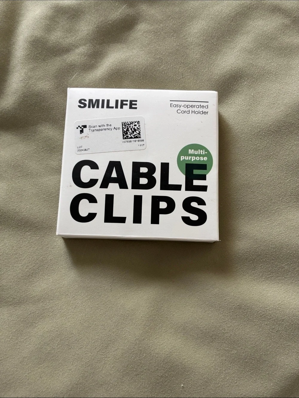 White Cable Clips - Multipurpose Cord Holder